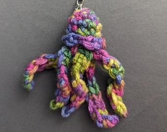 Multicolor Mini Crochet Jellyfish Keychain, Plushie Keychain, Amigurumi, Crochet Keychain, Jellyfish, Cute Keychain, Fun Keychain, Keychains