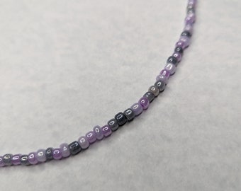 Lavender Beaded Necklace, Beaded Choker, Simple Necklace, Purple Necklace, Purple Gifts, Gifts for her, lavender jewelry, purple jewelry,