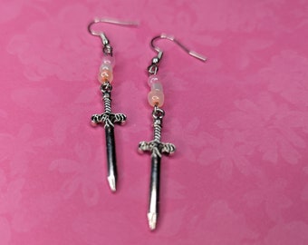 Lesbian sword Earrings, Sapphic Earrings, Queer Earrings, Lesbain Pride, Wlw, Sappho, Queer Jewelry, Lesbian Gifts, sapphic, Sword earrings