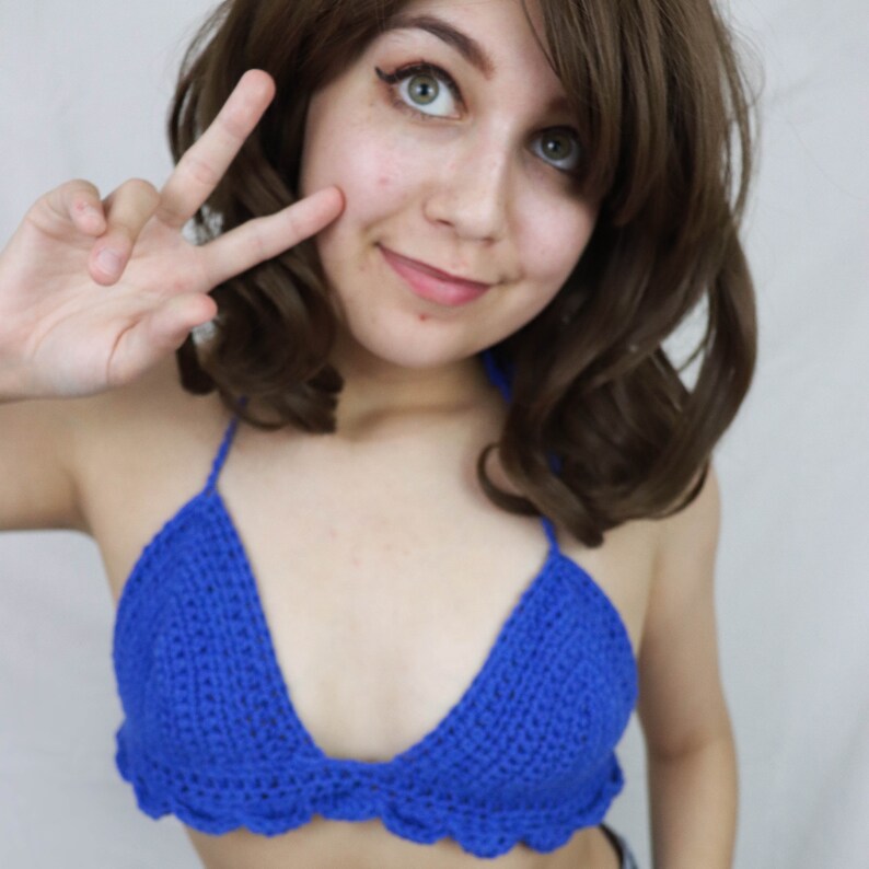 Blue Crochet Bralette