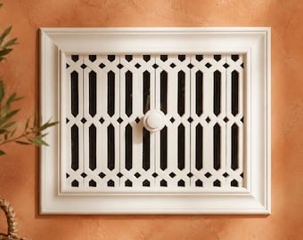 Gothic Adjustable Vent Cover 12x8 Inch | Draft-Free Air Vent for Cold Air Draughts (Interior & Exterior) | Period Home Upgrade | Handmade UK
