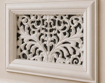 Classic Victorian Period Home Living Room Hallway Heritage Wall and Ceiling Vent Cover 12x8 Inch | Decorative Plaster Air Vent | Handmade UK