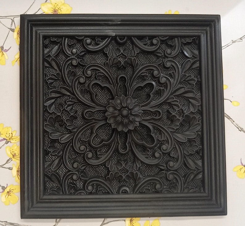 Spring Victorian open/closed Vent Cover 10x10 inch | Draft-Free Air Vent (Interior & Exterior) | Handmade UK cast black