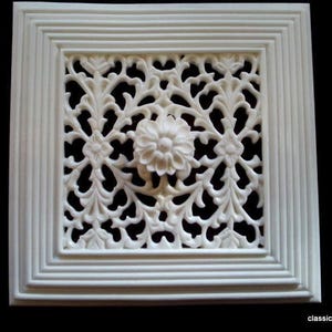 Flora Victorian Adjustable Vent Cover 9x9 inch | Draft-Free Air Vent (Interior & Exterior) | Handmade UK image 7