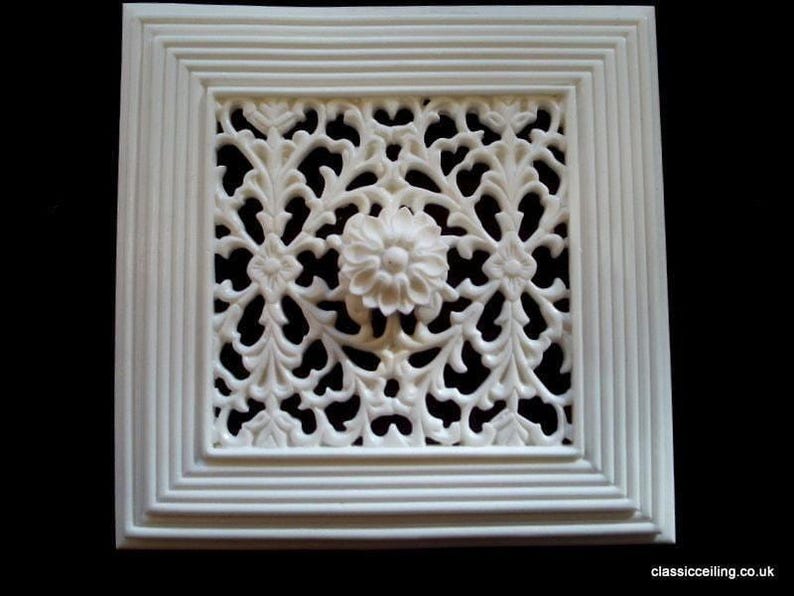 Flora Victorian Adjustable Vent Cover 9x9 inch | Draft-Free Air Vent (Interior & Exterior) | Handmade UK image 7