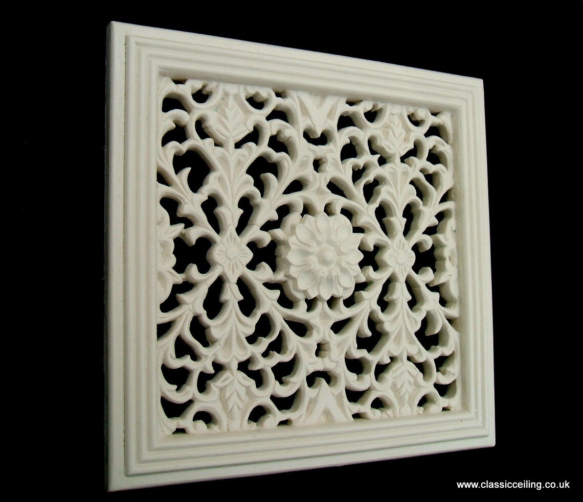Victorian Air Vent Cover 9 X 9 Flora Design Etsy UK