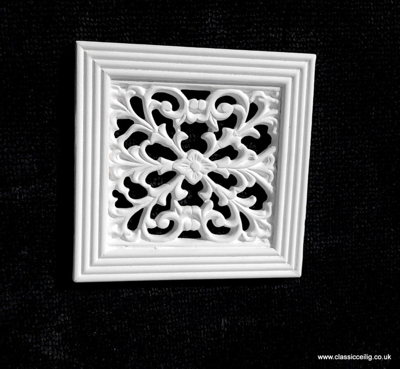 Victorian air vent cover 6 x 6 flora design image 5