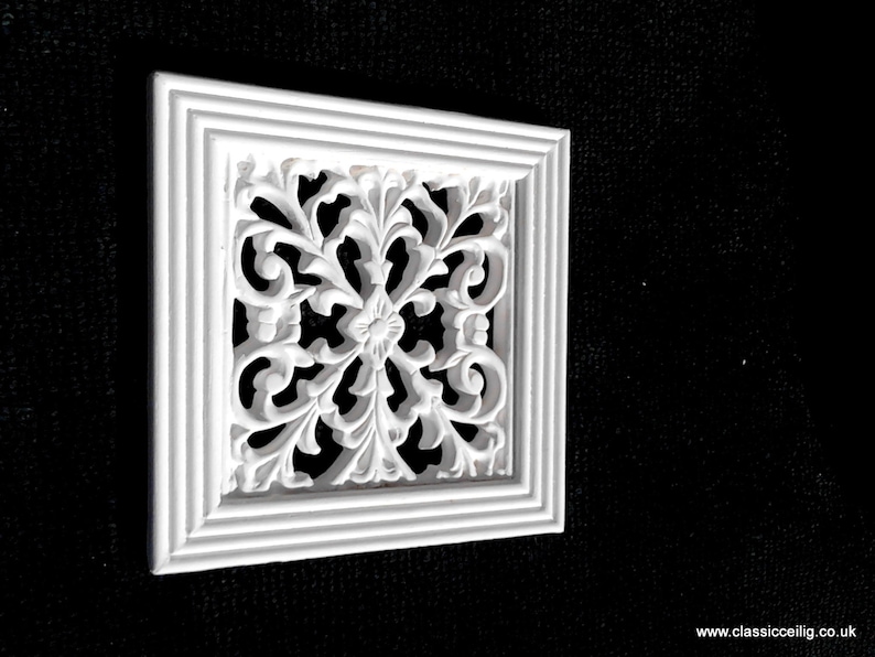 Victorian air vent cover 6 x 6 flora design image 1