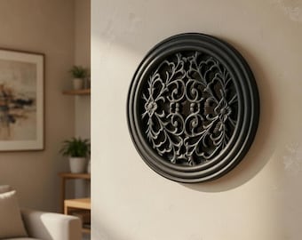 Floral Victorian  Vent Cover 7x7 inch | 4" or 5"pipe (Interior & Exterior) | Handmade UK