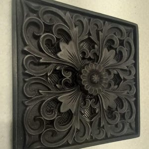 Lavender Floral Adjustable Vent Cover 6.5x6.5 inch | Draft-Free Air Vent (Interior & Exterior) | Handmade UK image 3