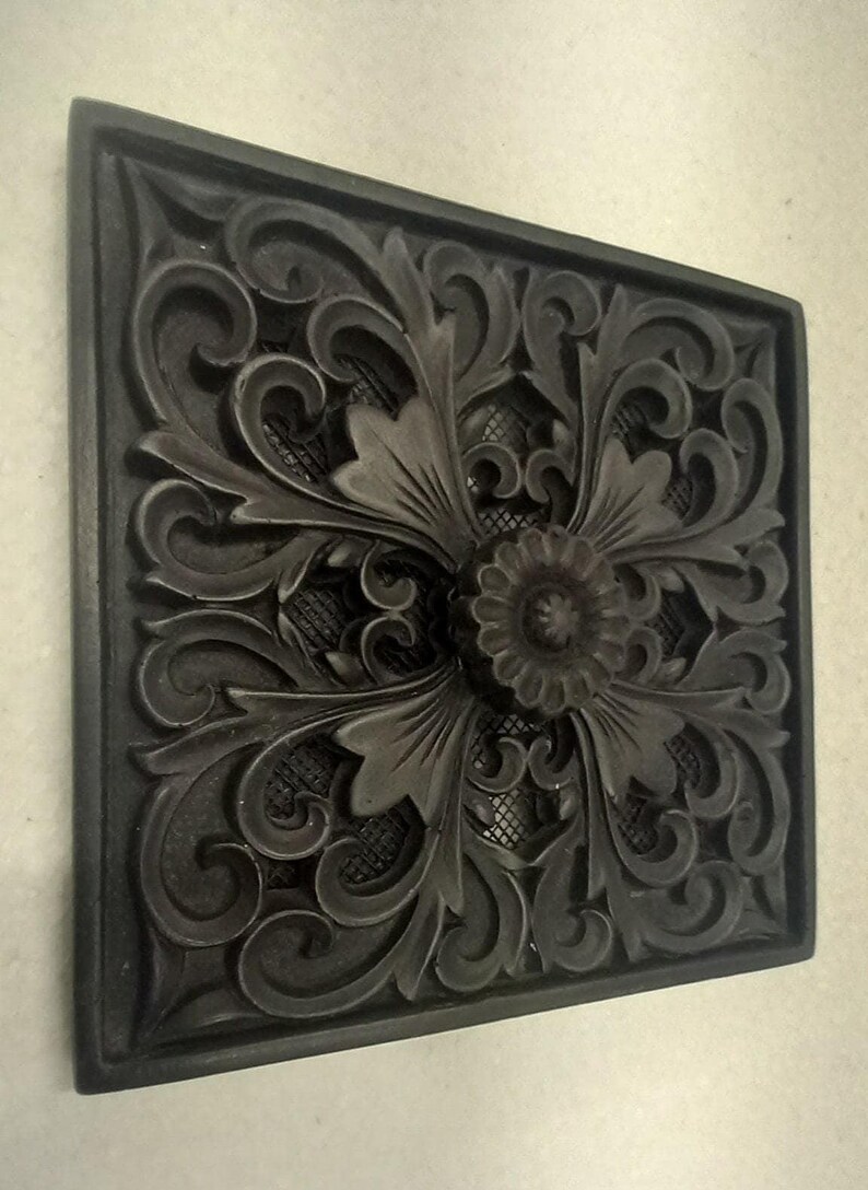 Lavender Floral Adjustable Vent Cover 6.5x6.5 inch | Draft-Free Air Vent (Interior & Exterior) | Handmade UK image 3