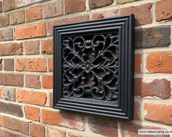 Floral Victorian Vent Cover 6 x 6 Inch | 4 Inch Pipe Air Vent to Hide Ugly Wall Openings in Period Homes (Interior & Exterior) | Handmade UK
