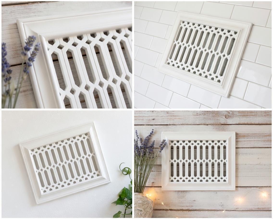 Gothic Modern Vent Cover 12x8 Inch | Decorative Plaster Air Vent ...