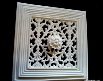 9"x9" victorian air vent cover ......open/closed......  (flora DESIGN