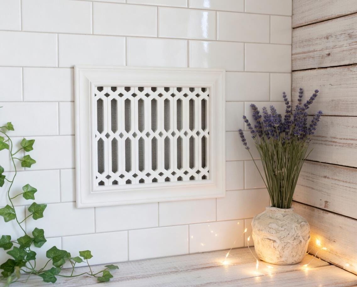 Gothic Modern Vent Cover 12x8 Inch | Decorative Plaster Air Vent ...