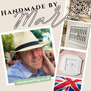 The image is a collage featuring a man wearing a straw hat, a British flag, and a light switch, along with other decorative elements.
