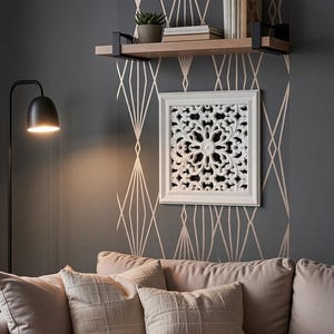 Spring Victorian open/closed Vent Cover 10x10 inch | Draft-Free Air Vent (Interior & Exterior) | Handmade UK image 4