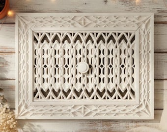 Airjam Adjustable Vent Cover 12x8 inch | Draft-Free Air Vent (Interior & Exterior) | Handmade UK