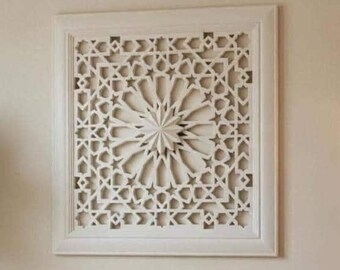 Moroccan Vent Cover 12x12 inch | Decorative Plaster Air Vent | Handmade UK