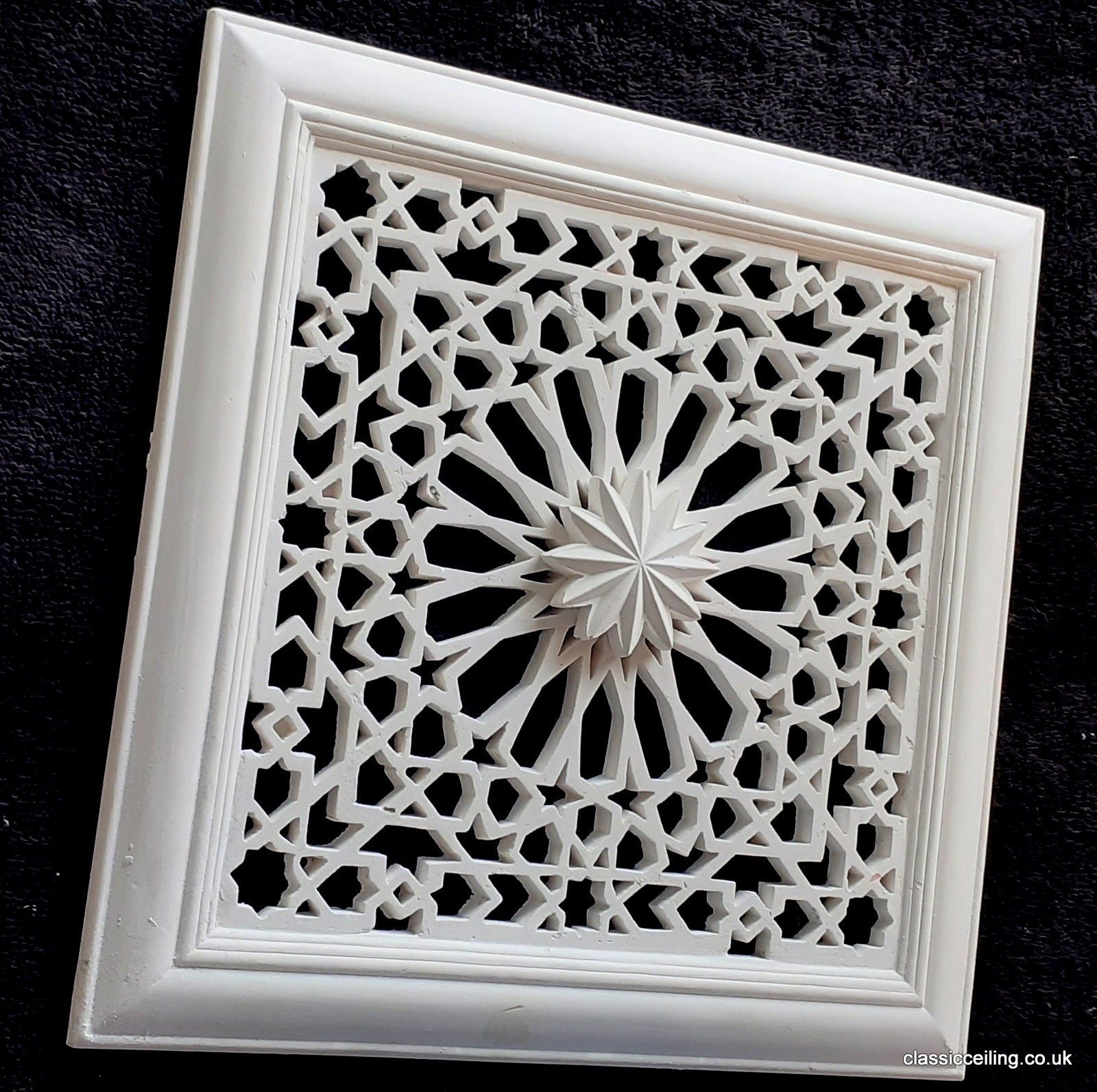 11.5"x11.5" plaster AIR VENT morrocan
