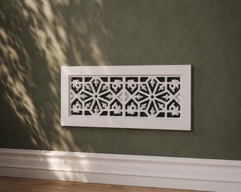 Classic Vent Cover 20x6 inch | Decorative Plaster Air Vent | Handmade UK