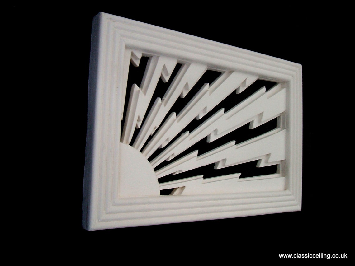 ART DECO STYLE vent cover sunstorm 9x6 or 6x6 Etsy