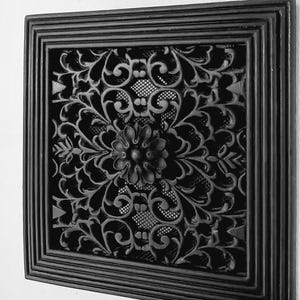 Flora Victorian Adjustable Vent Cover 9x9 inch | Draft-Free Air Vent (Interior & Exterior) | Handmade UK image 10