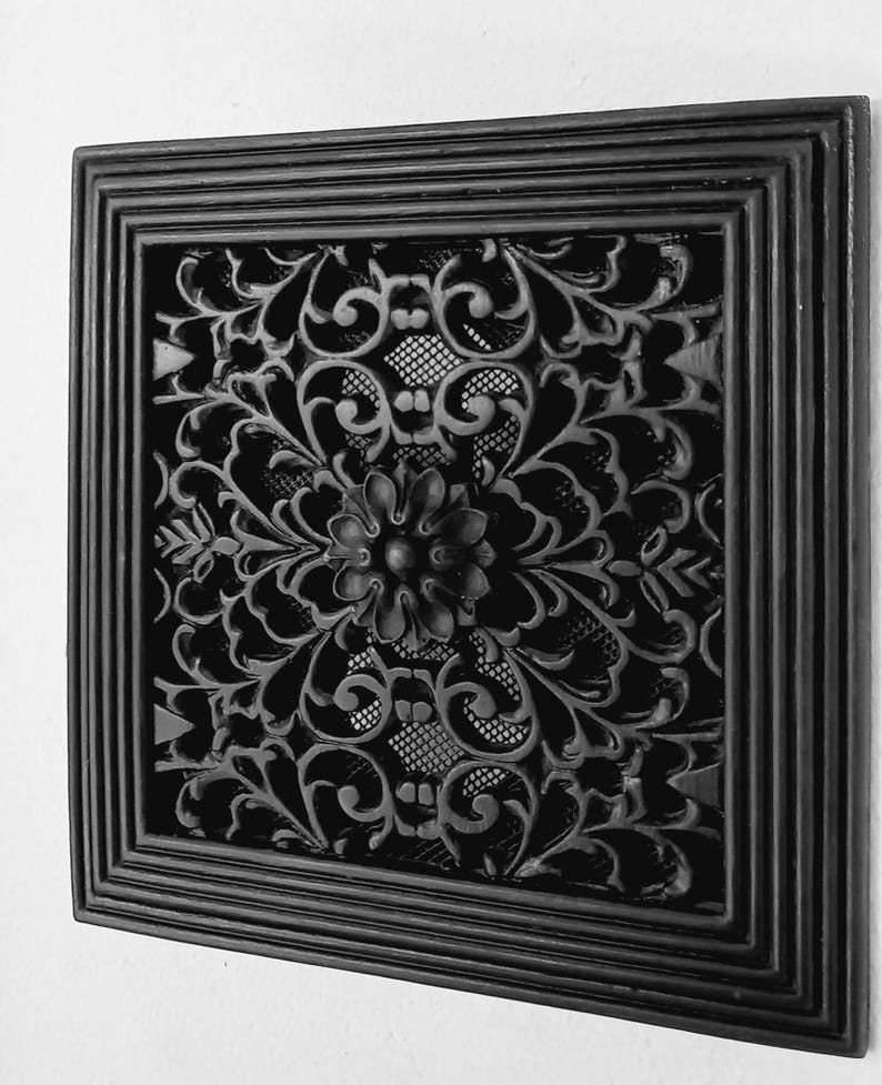 Flora Victorian Adjustable Vent Cover 9x9 inch | Draft-Free Air Vent (Interior & Exterior) | Handmade UK image 10