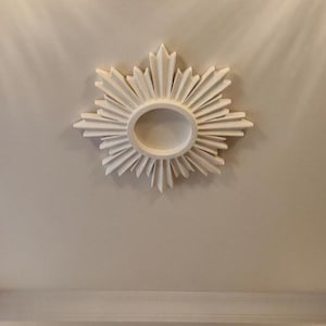Mini Nova Art Deco Ceiling Rose 10x10 inch | Decorative Plaster Ceiling Feature | Handmade UK