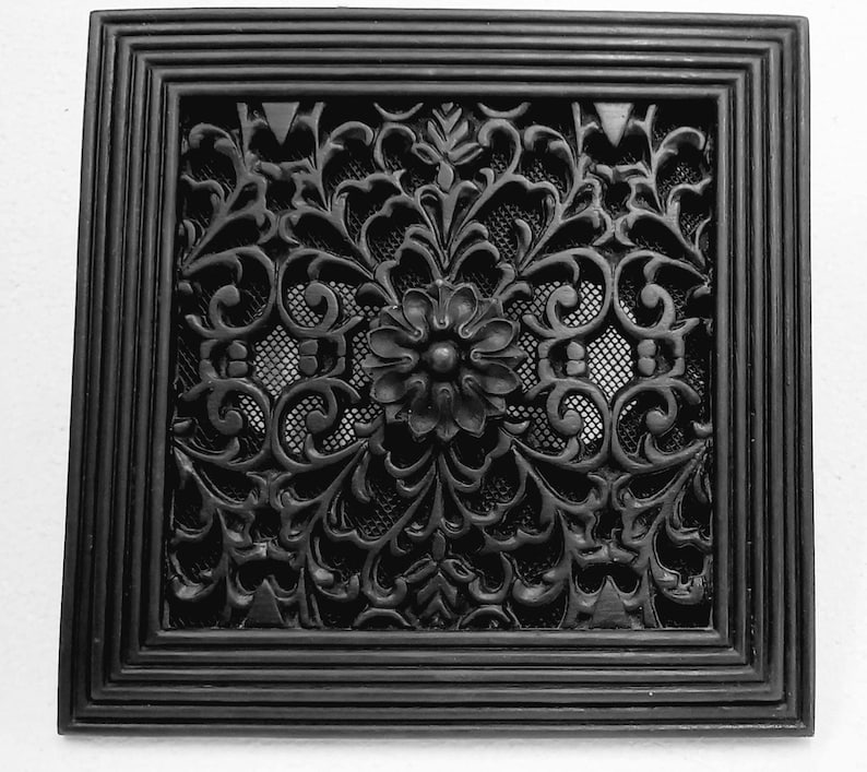 Flora Victorian Adjustable Vent Cover 9x9 inch | Draft-Free Air Vent (Interior & Exterior) | Handmade UK image 11