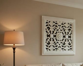 Flora Victorian Vent Cover 9x9 inch | Decorative Plaster Air Vent | Handmade UK