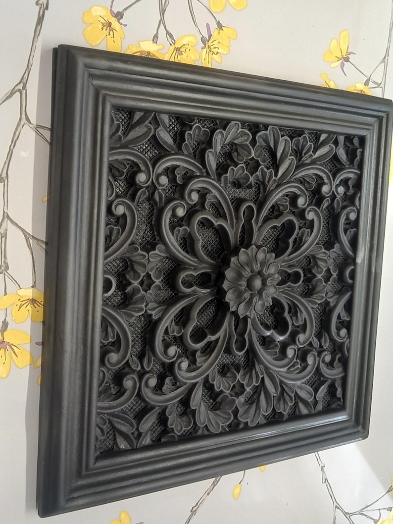 Spring Victorian open/closed Vent Cover 10x10 inch | Draft-Free Air Vent (Interior & Exterior) | Handmade UK image 8