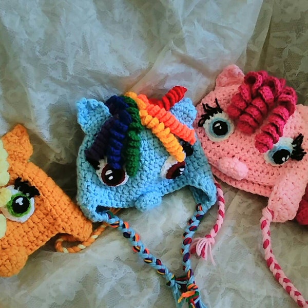 Inspired by My Little Pony Crochet hats