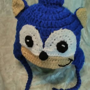 Sonic inspired crochet hat