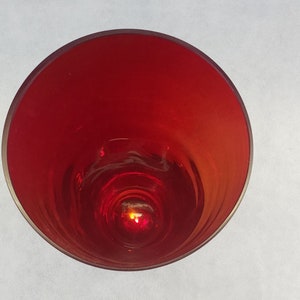 Large Empoli Cranberry Glass Vase image 7
