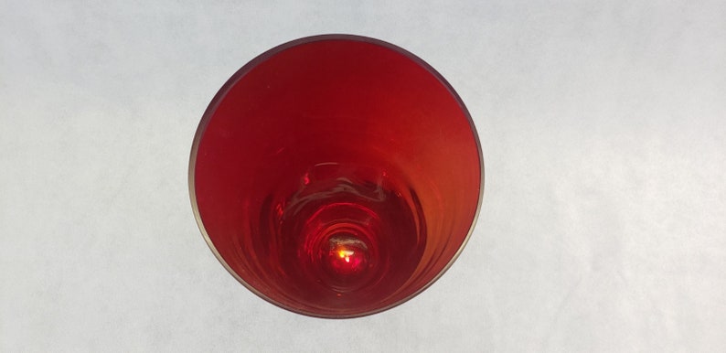 Large Empoli Cranberry Glass Vase image 7