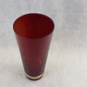 Large Empoli Cranberry Glass Vase image 4