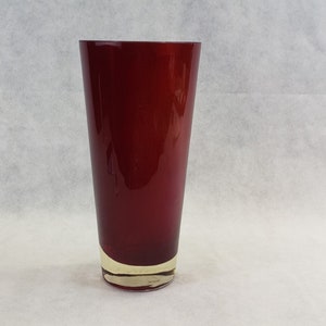 Large Empoli Cranberry Glass Vase image 2