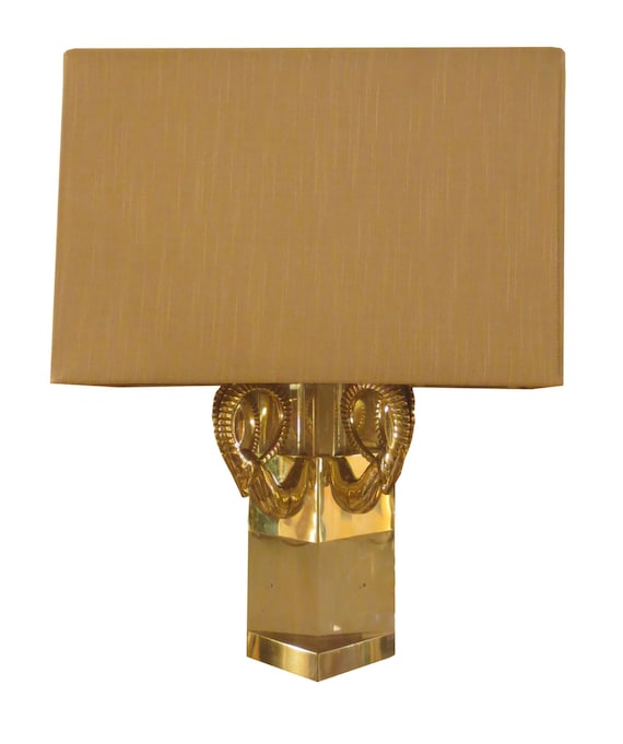 1970's Karl Springer Ram's Head Sconce