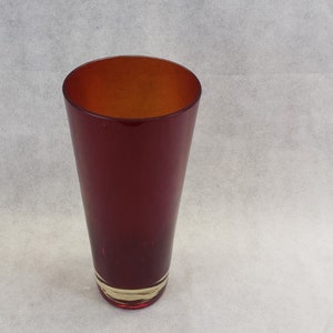 Large Empoli Cranberry Glass Vase image 5