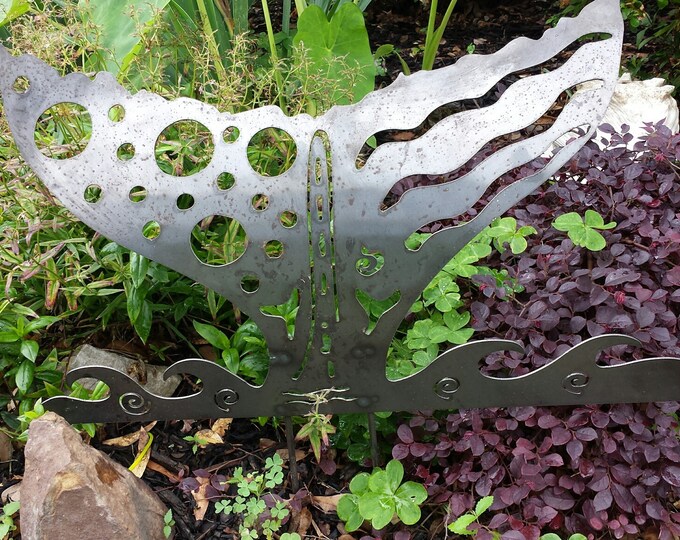 Metal Yard Decor Natural Steel Yard Decor Whimsical Etsy