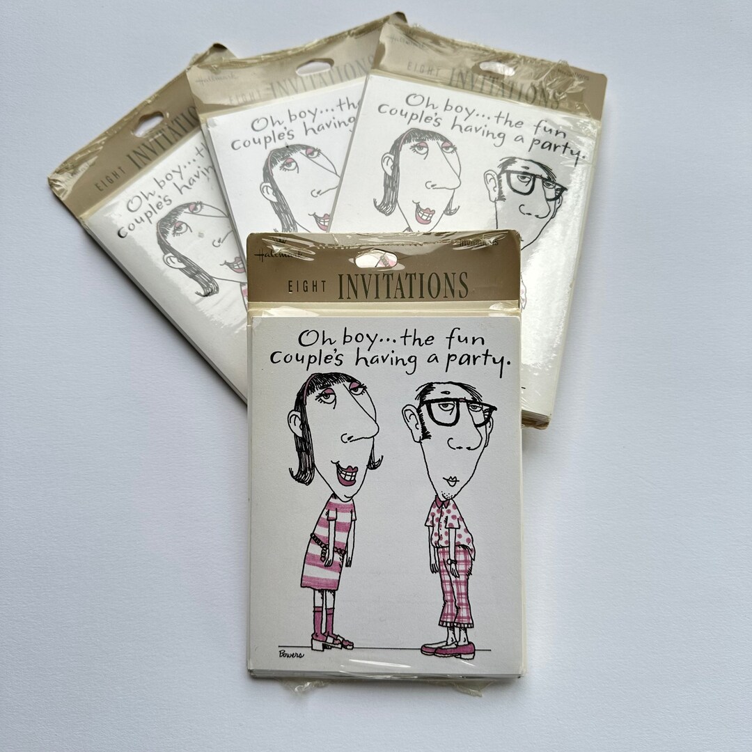 8 Vintage Hallmark Invitation Cards New in Package Etsy