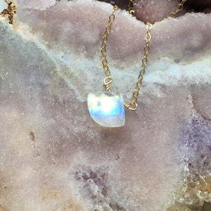 Delicate Moonstone Necklace For Women, June Birthstone Jewelry , Gift For Wife, Gift For Mom