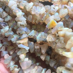 Raw Opal Necklace Opal Necklace Opal Jewelry Opal Raw Crystal Necklace Raw Opal October Birthstone image 10