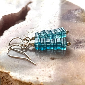 London Blue Topaz Earrings, Dangle Drop Earrings, Earrings For Women, December Birthstone, Gift For Wife, Women