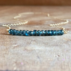 London Blue Topaz Necklace Topaz Gemstone Necklace December Birthstone Necklace Topaz Jewelry Silver or Gold image 3