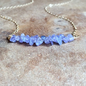 Tanzanite Necklace - December Birthstone Necklace - Gold Filled Or Sterling Silver - Birthday Gift Her