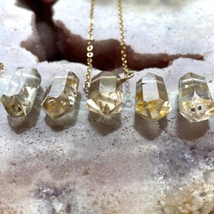 Handcrafted Imperial Topaz Necklace: Raw Crystal November Birthstone