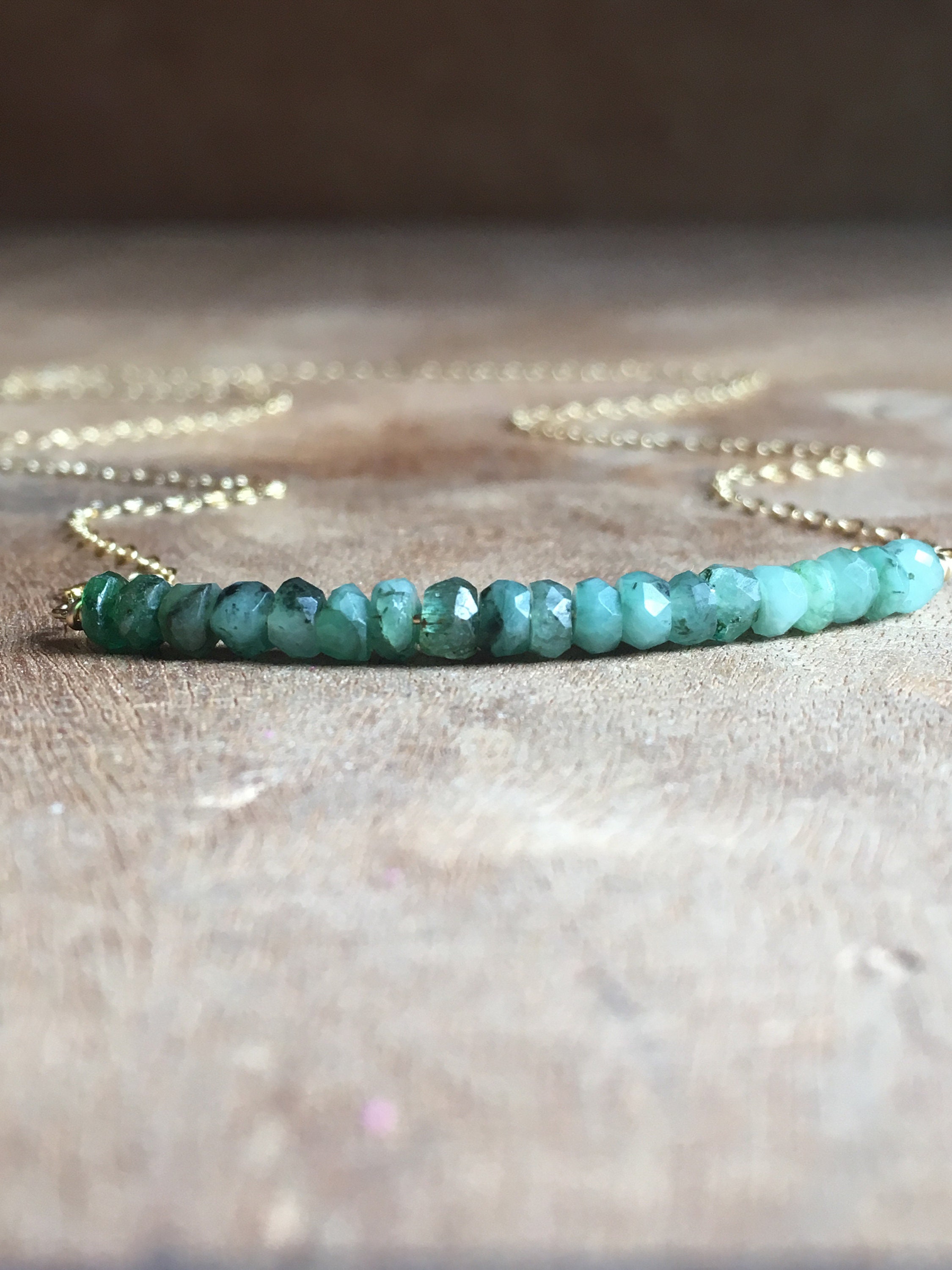 Emerald Necklace Raw Emerald Necklace Raw Emerald Jewelry Etsy