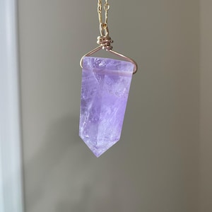 Amethyst Necklace, Statement Necklace , Crystal Pendant Necklace, Purple  Gemstone Necklace , Gift For Women, Gift For Her